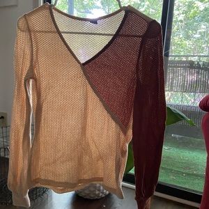 Asymmetric design crochet top